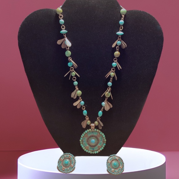 FAUX TURQUOISE JEWELRY SET - Picture 12 of 12